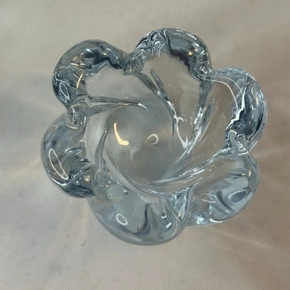 Orrefors Sweden Vicke Lindstrand Stella Polaris Votive and Bowl Set‎ Mid Century